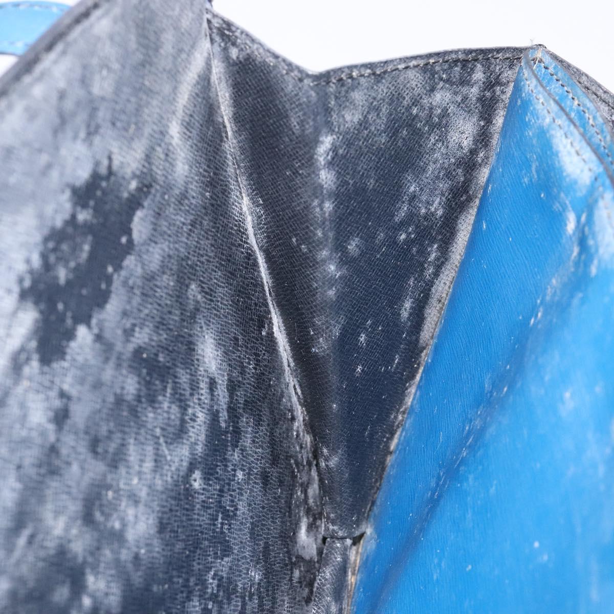 LOUIS VUITTON Epi Bicolor Varenne Hand Bag Black Blue M52385 LV Auth 134668