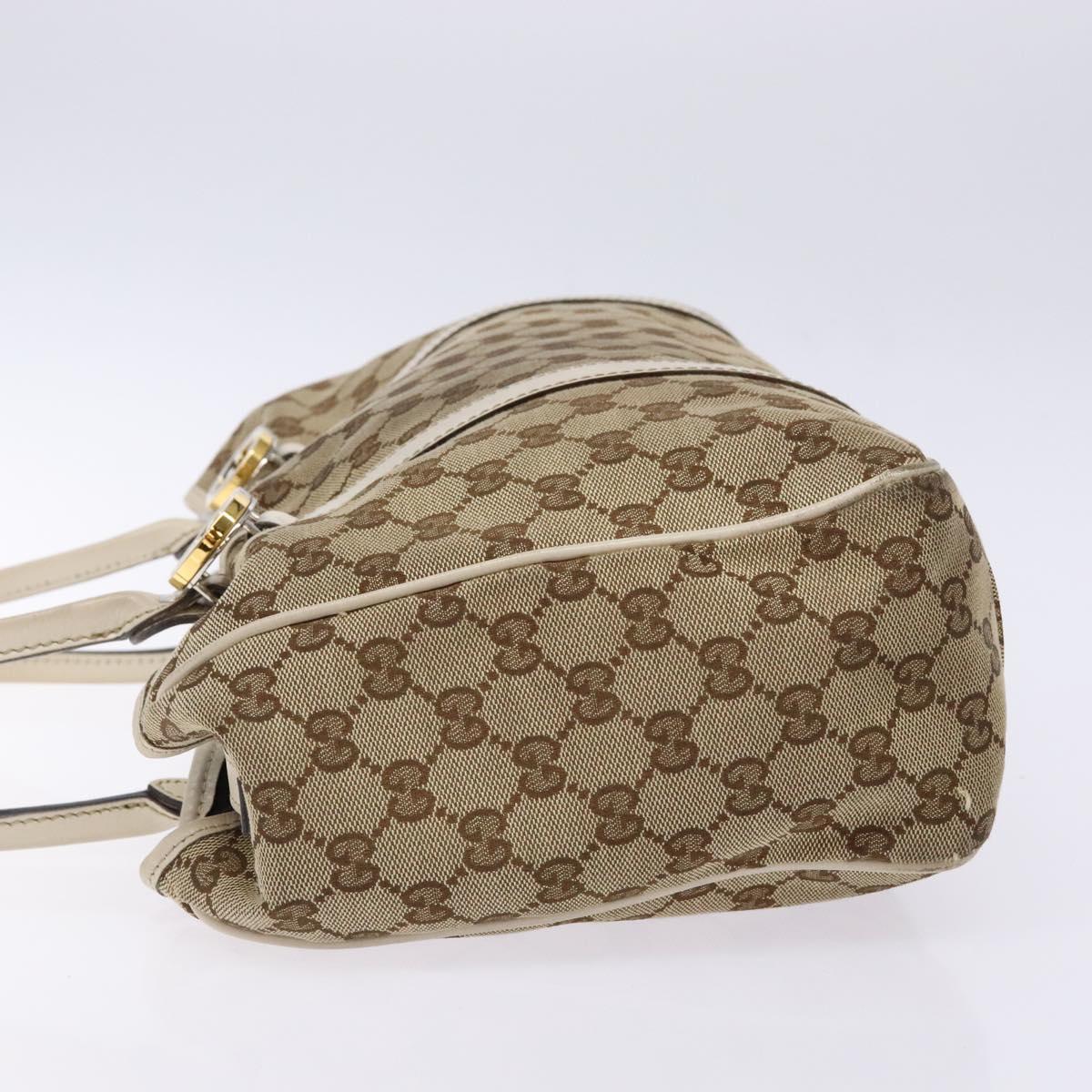 GUCCI GG Canvas Tote Bag Beige Gold 232957 Auth 134674