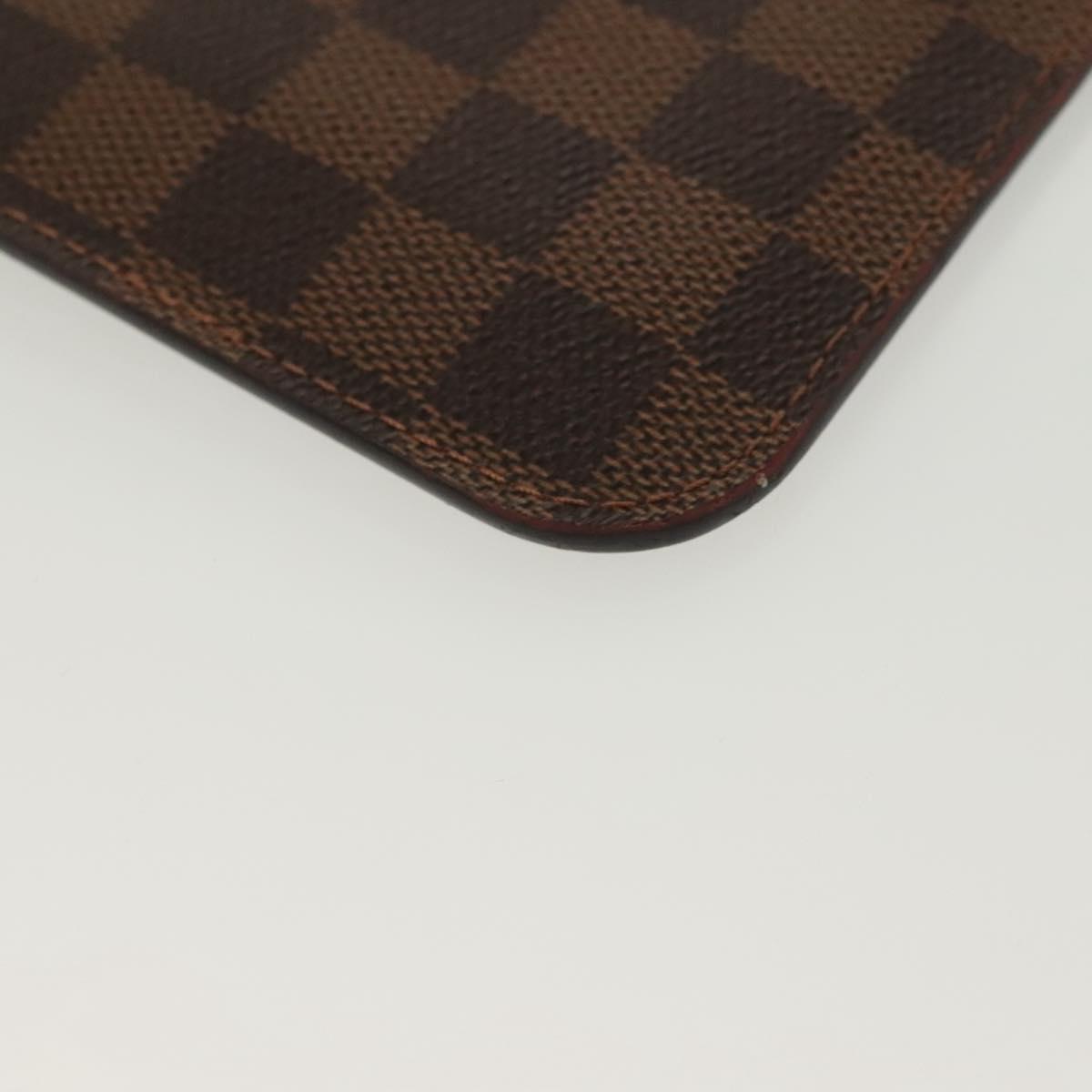 LOUIS VUITTON Damier Ebene Neverfull PM Pouch LV Auth 134681