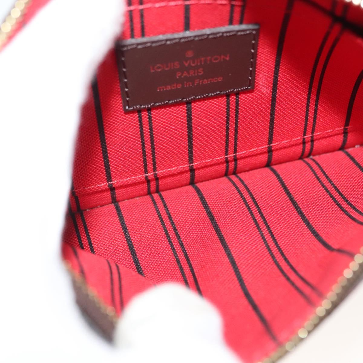 LOUIS VUITTON Damier Ebene Neverfull PM Pouch LV Auth 134681