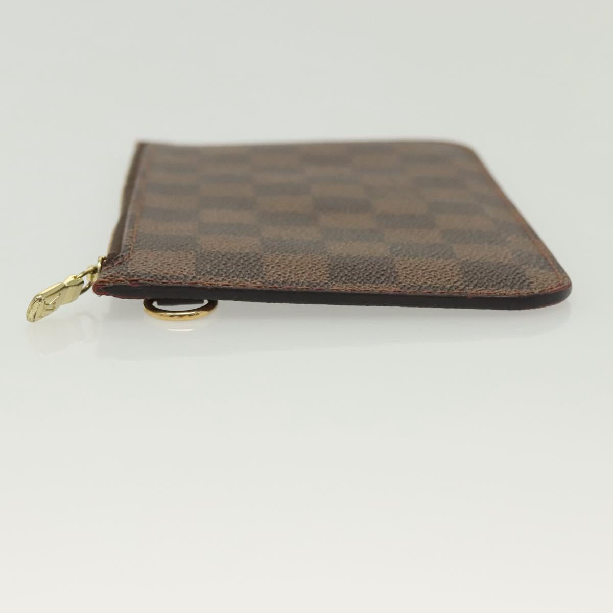 LOUIS VUITTON Damier Ebene Neverfull PM Pouch LV Auth 134681