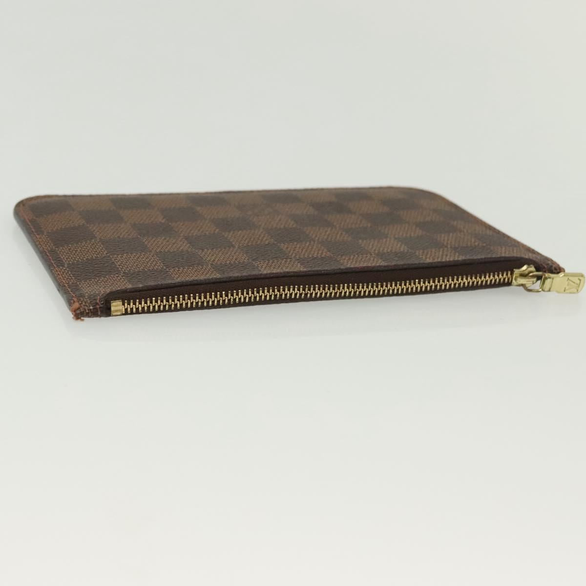 LOUIS VUITTON Damier Ebene Neverfull PM Pouch LV Auth 134681