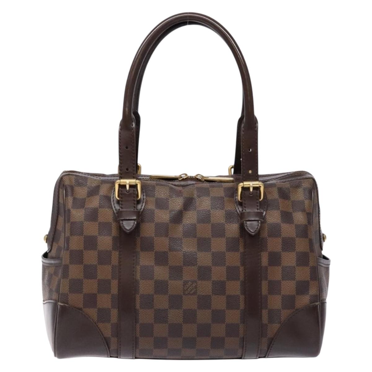 LOUIS VUITTON Damier Ebene Berkeley Hand Bag N52000 LV Auth 134725