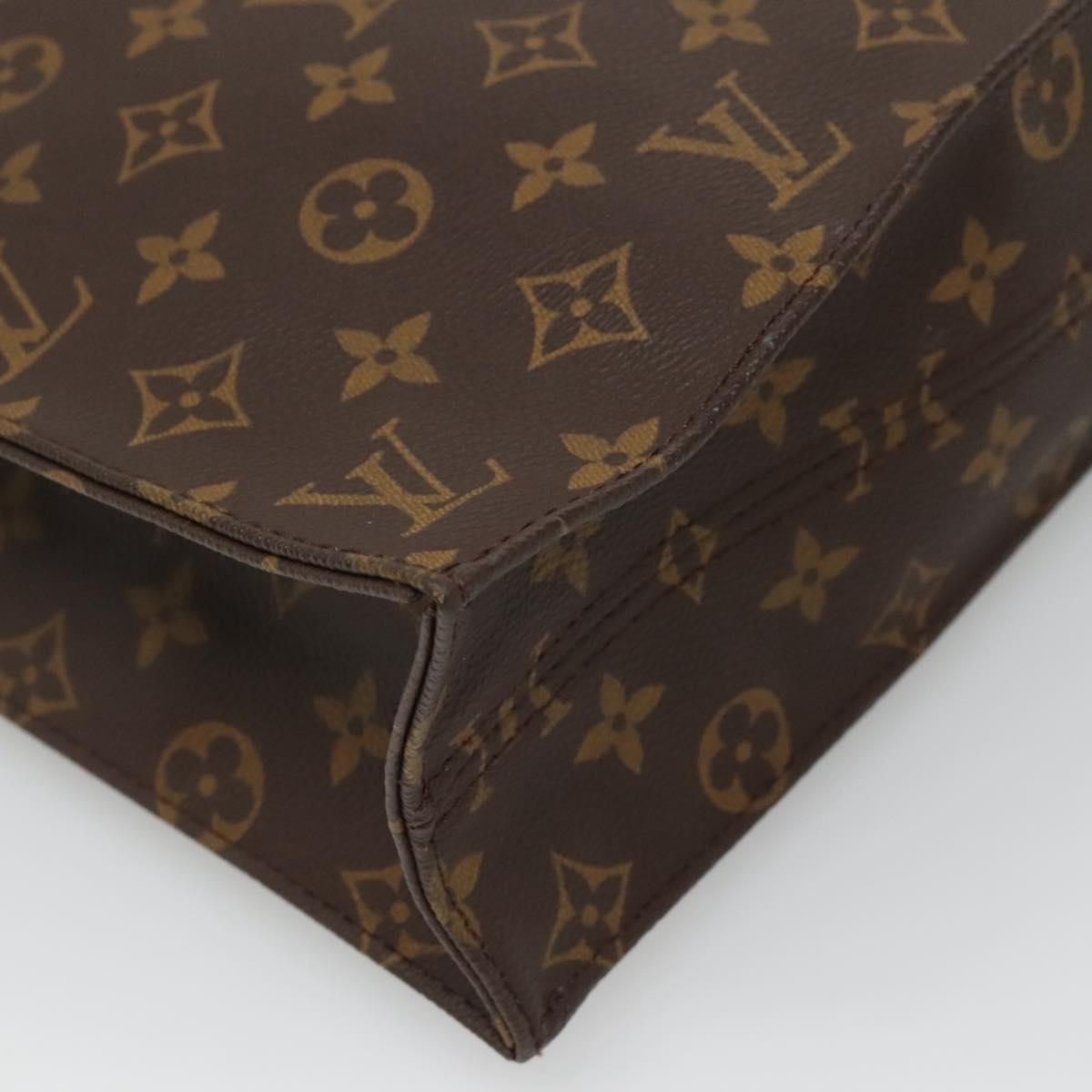LOUIS VUITTON Monogram Sac Plat Hand Bag M51140 LV Auth 134747