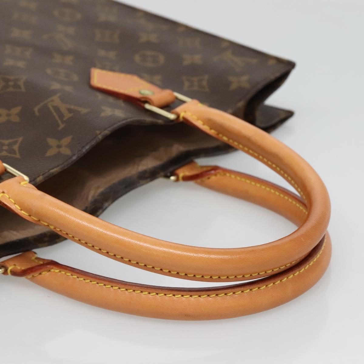 LOUIS VUITTON Monogram Sac Plat Hand Bag M51140 LV Auth 134747