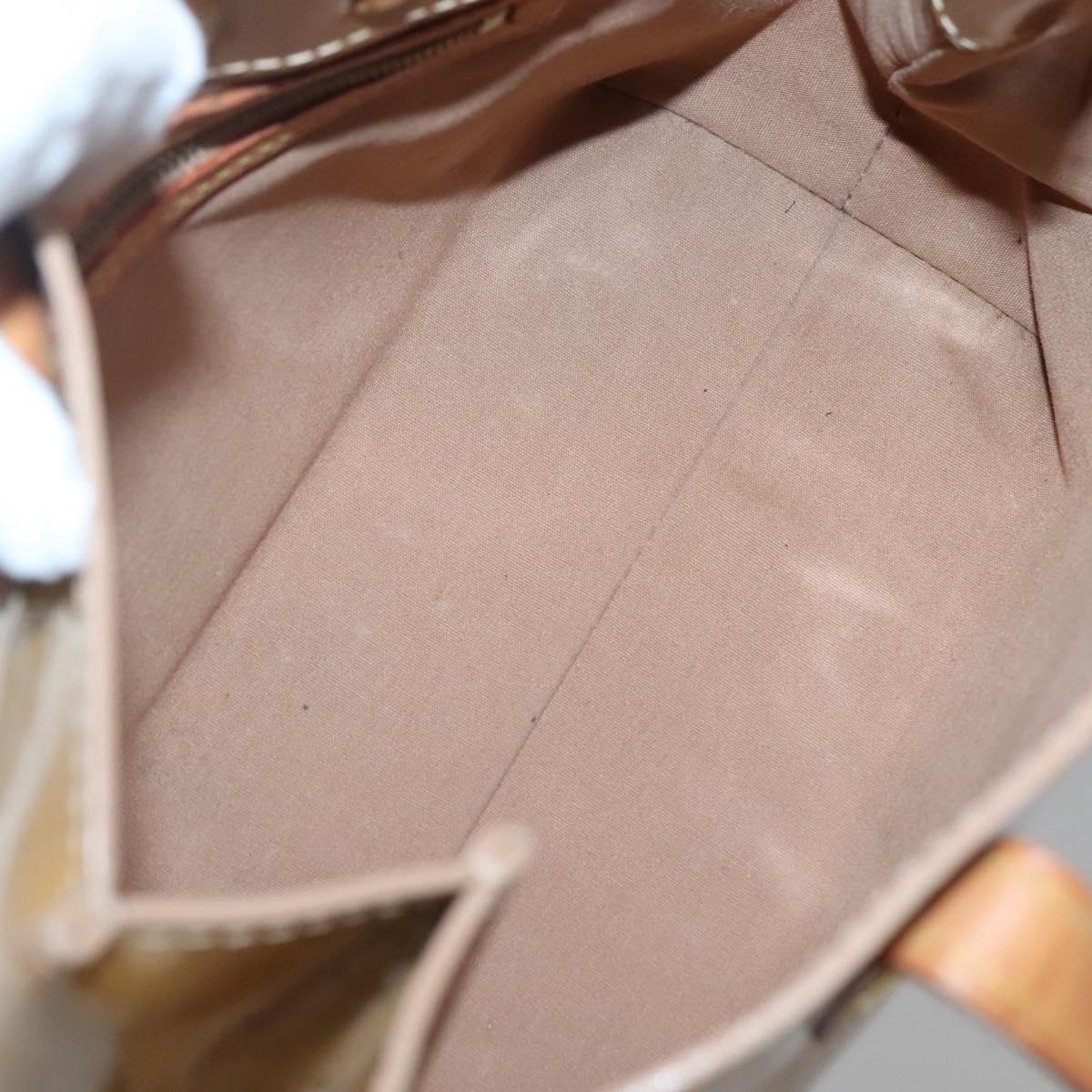 LOUIS VUITTON Monogram Vernis Reade PM Hand Bag Noisette M91334 LV Auth 134756