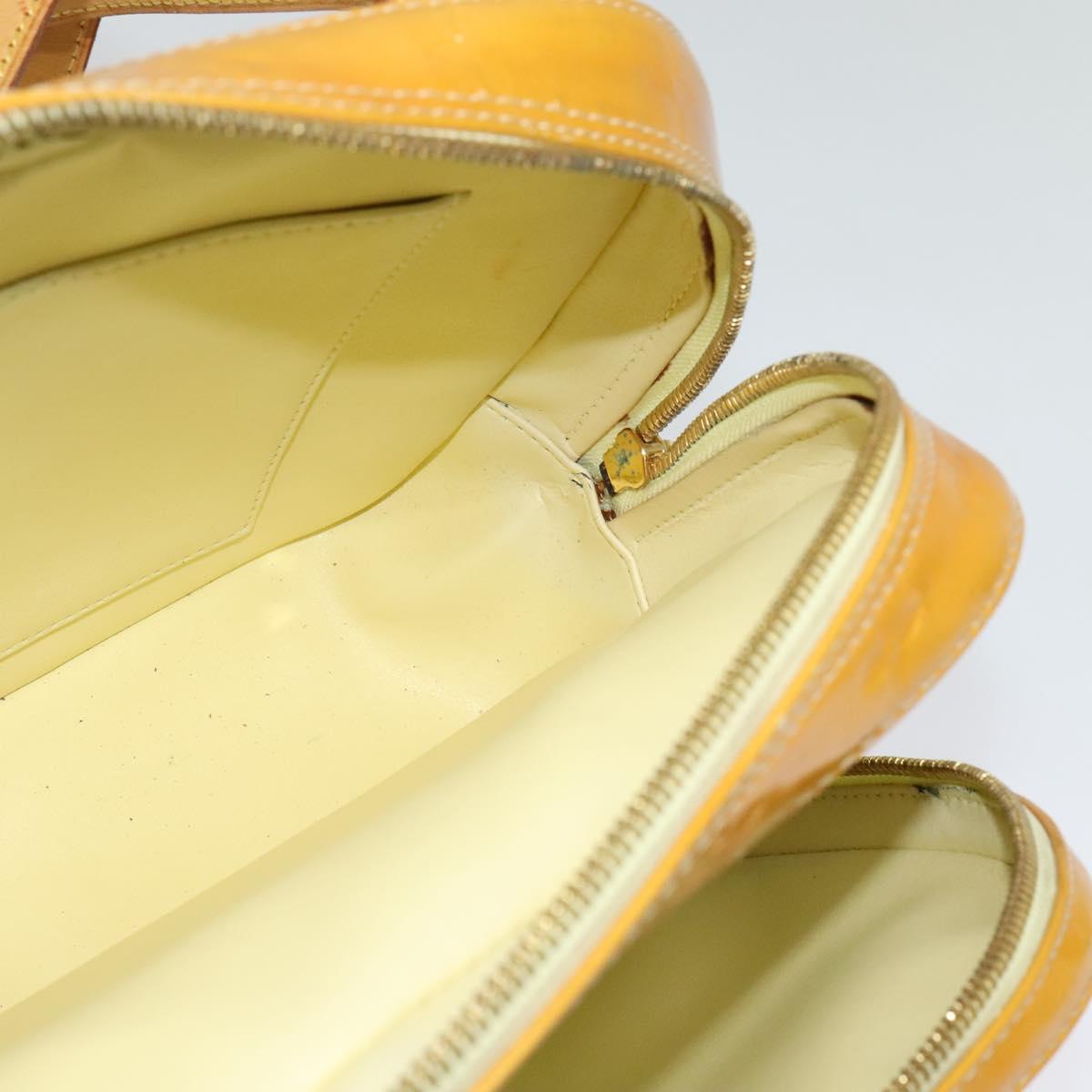 LOUIS VUITTON Monogram Vernis Marley Backpack Yellow M91040 LV Auth 134759