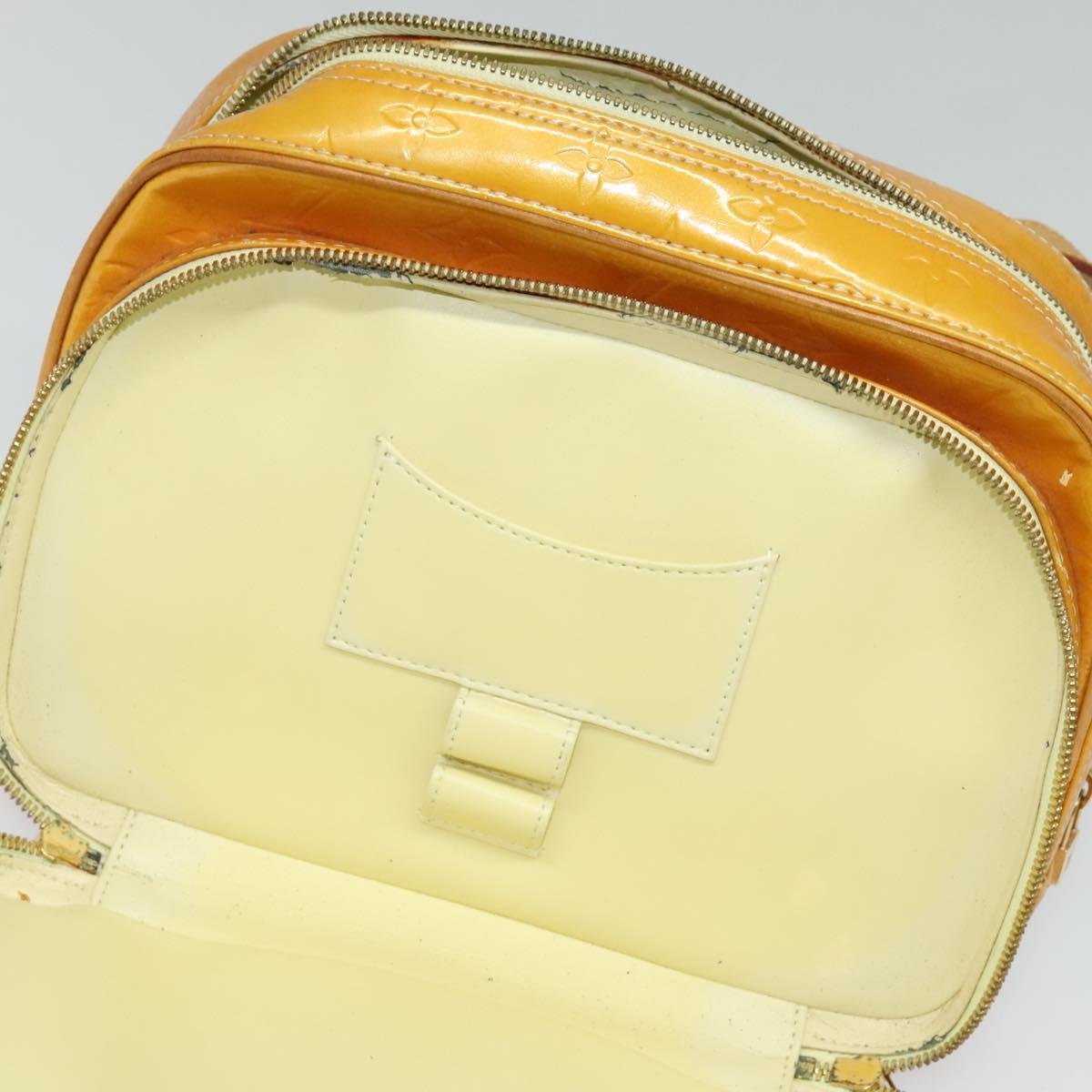 LOUIS VUITTON Monogram Vernis Marley Backpack Yellow M91040 LV Auth 134759