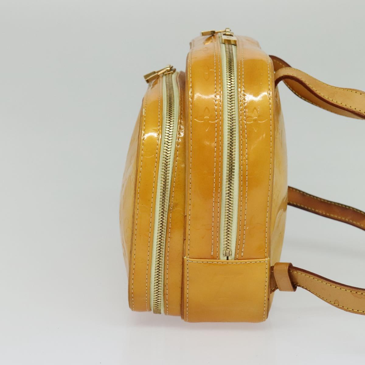 LOUIS VUITTON Monogram Vernis Marley Backpack Yellow M91040 LV Auth 134759