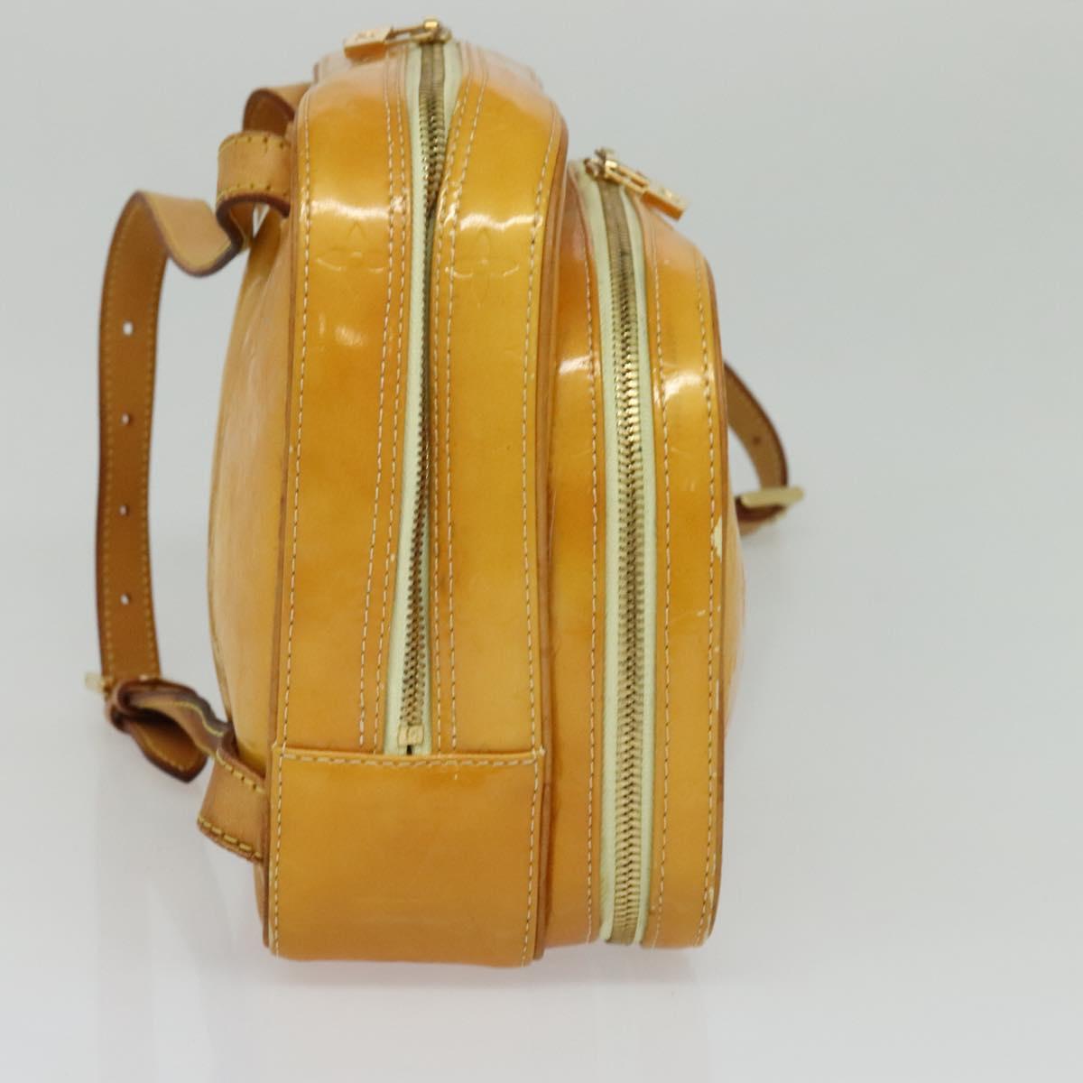 LOUIS VUITTON Monogram Vernis Marley Backpack Yellow M91040 LV Auth 134759