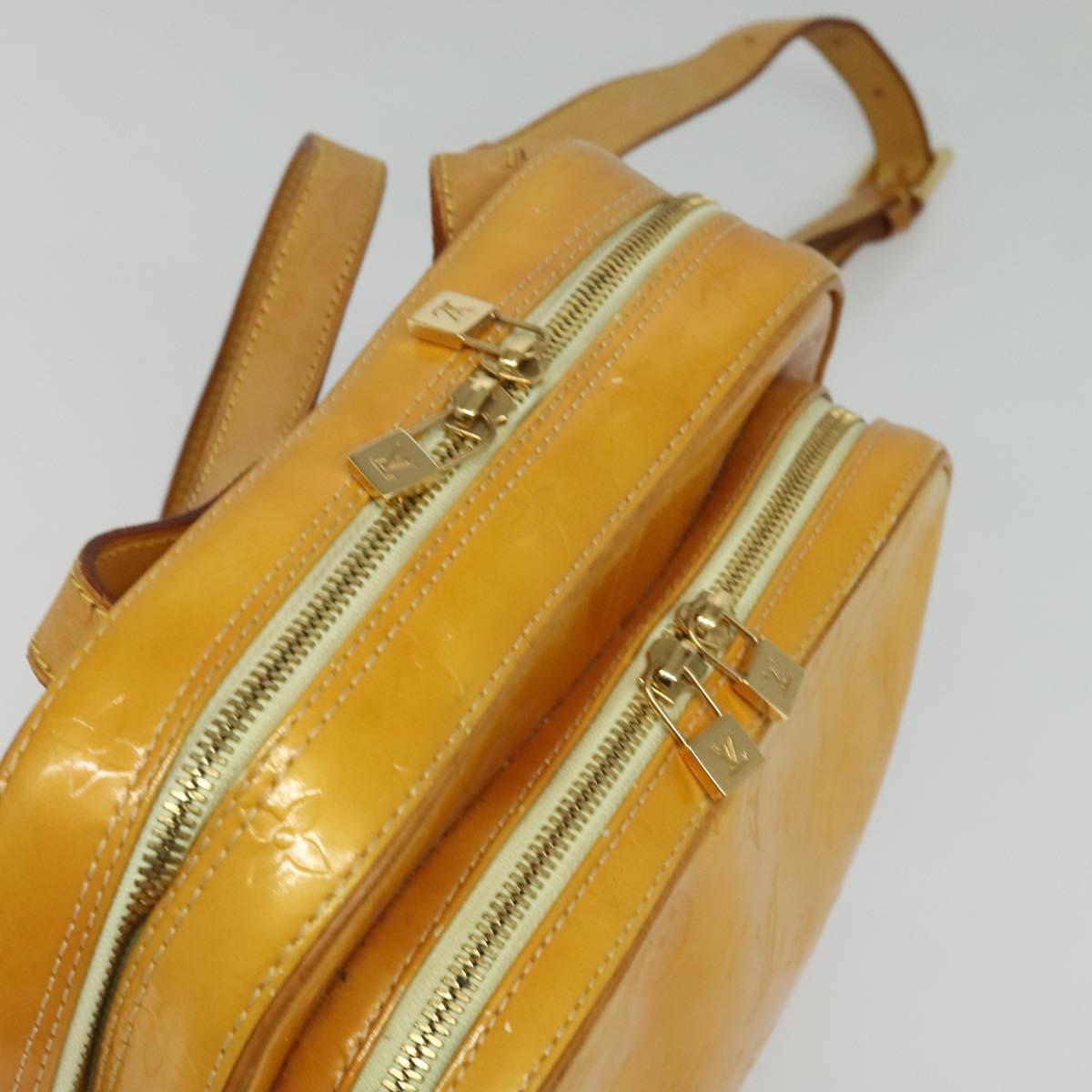 LOUIS VUITTON Monogram Vernis Marley Backpack Yellow M91040 LV Auth 134759