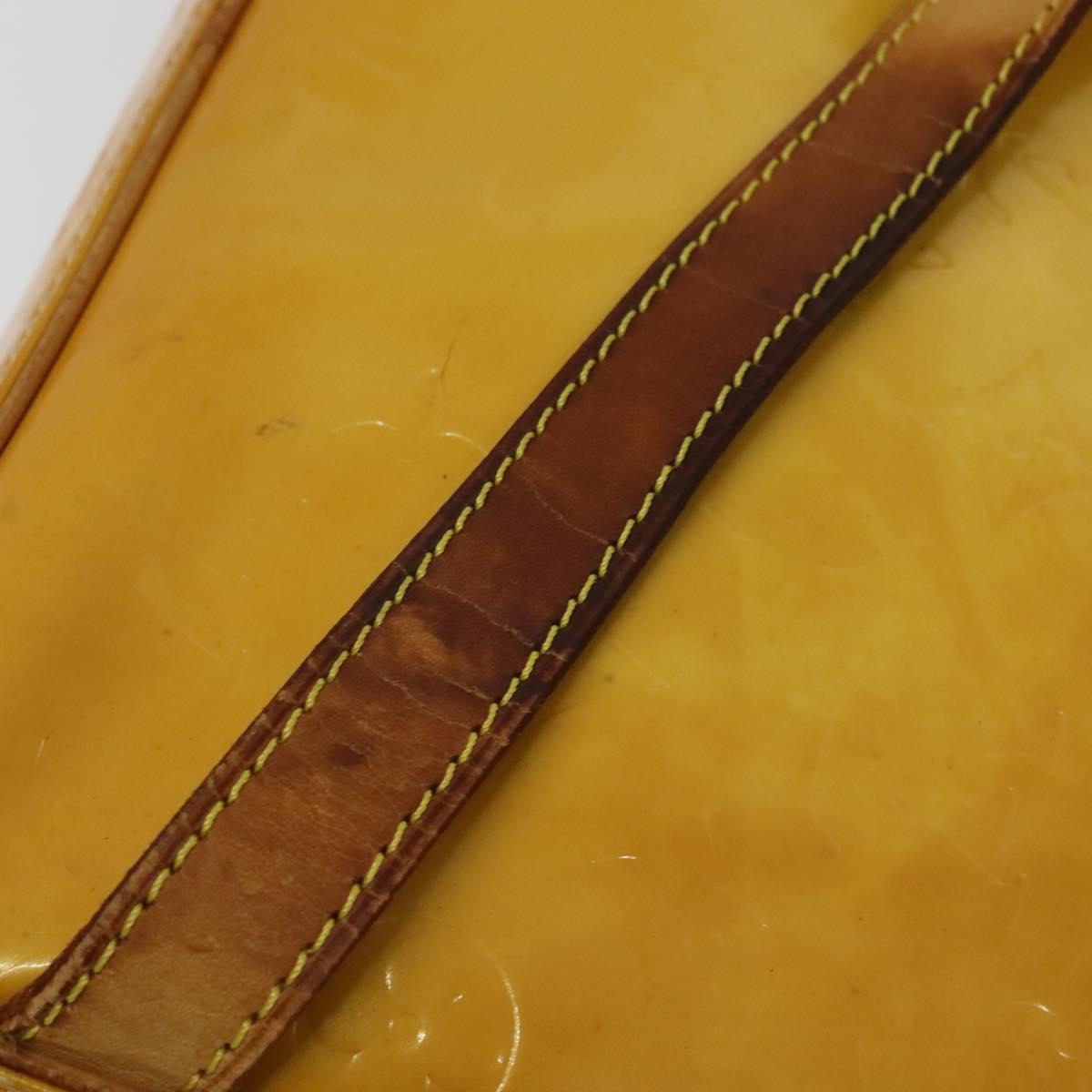 LOUIS VUITTON Monogram Vernis Marley Backpack Yellow M91040 LV Auth 134759