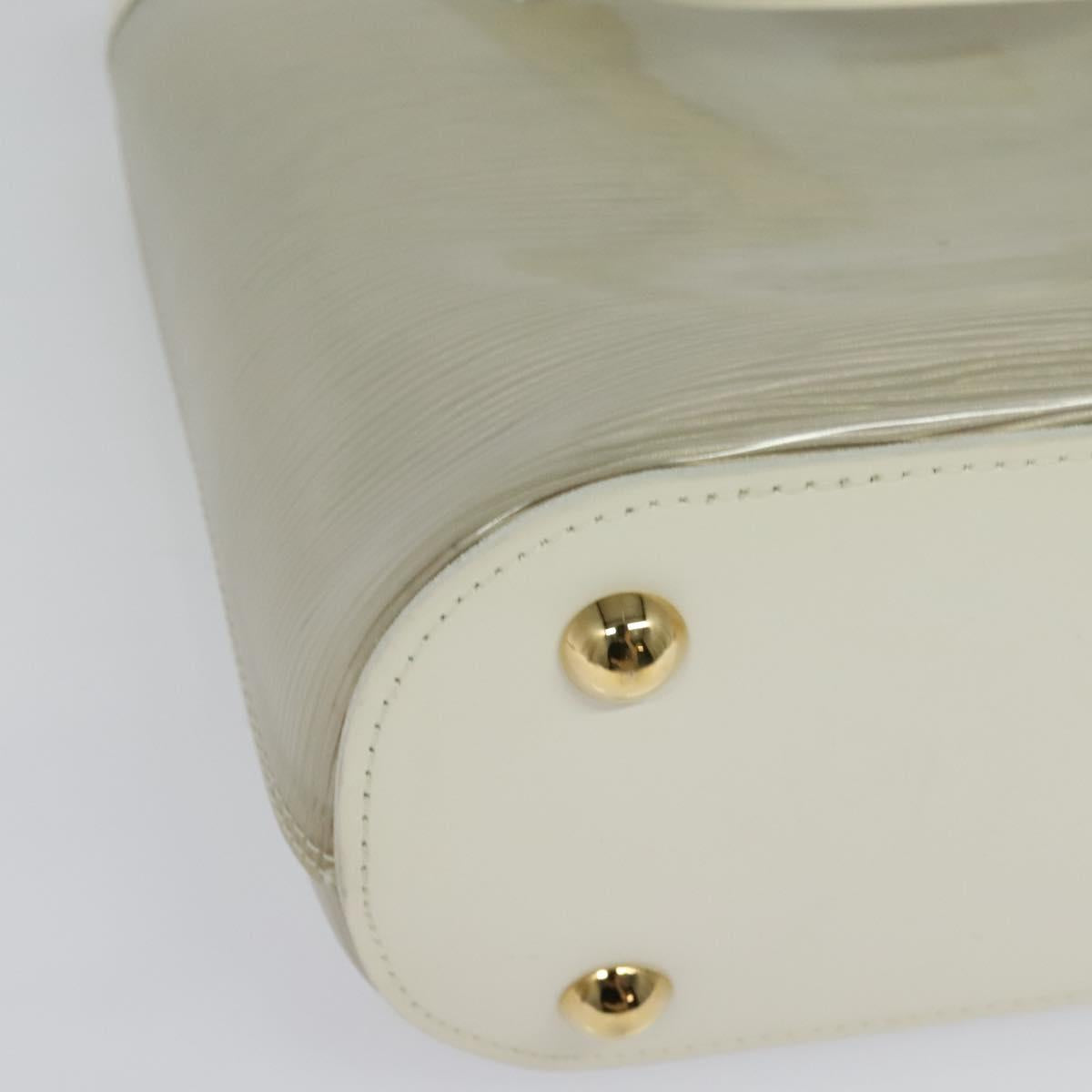 LOUIS VUITTON Epi Plage Mini Lagoon Bay Hand Bag White M92263 LV Auth 134761