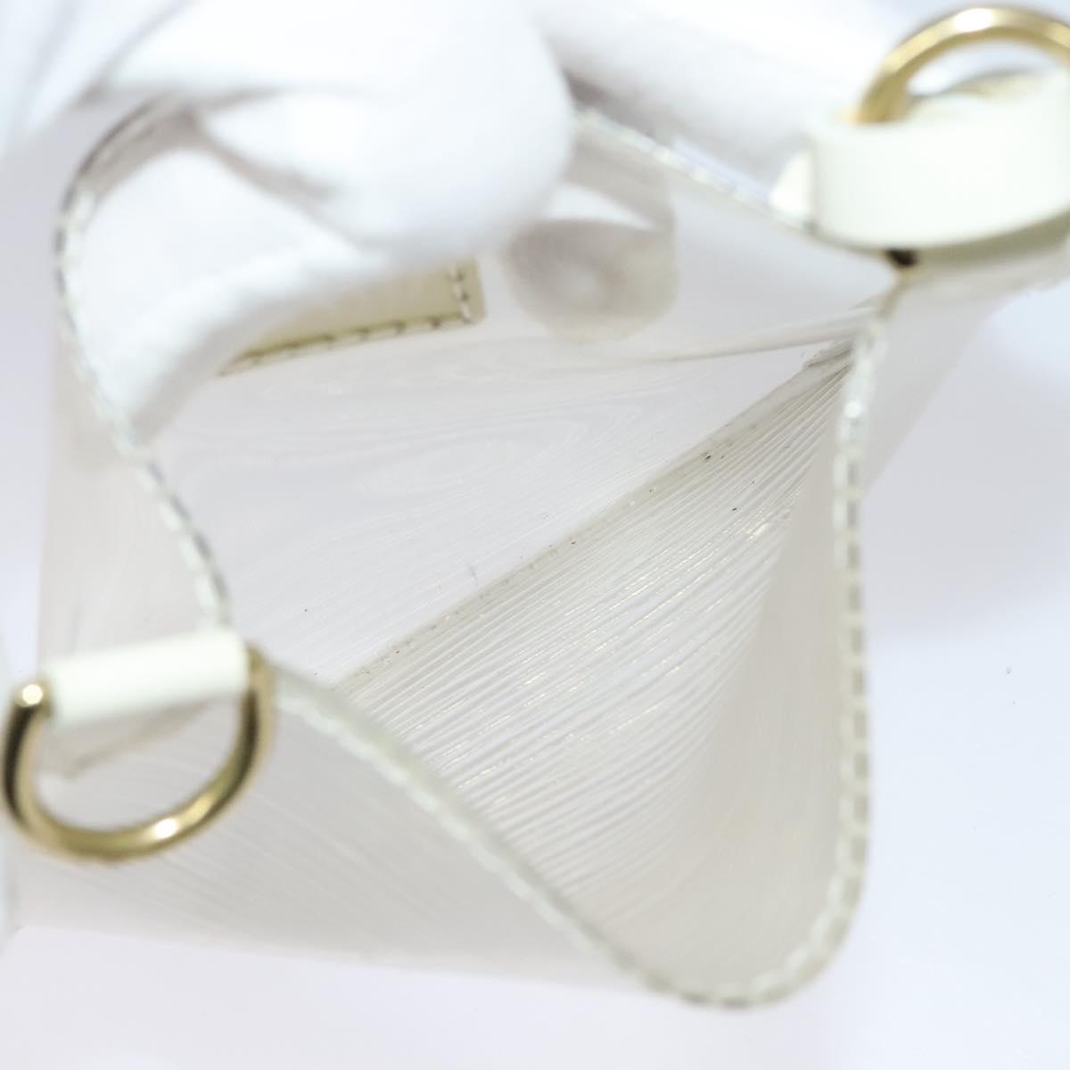 LOUIS VUITTON Epi Plage Mini Lagoon Bay Hand Bag White M92263 LV Auth 134761