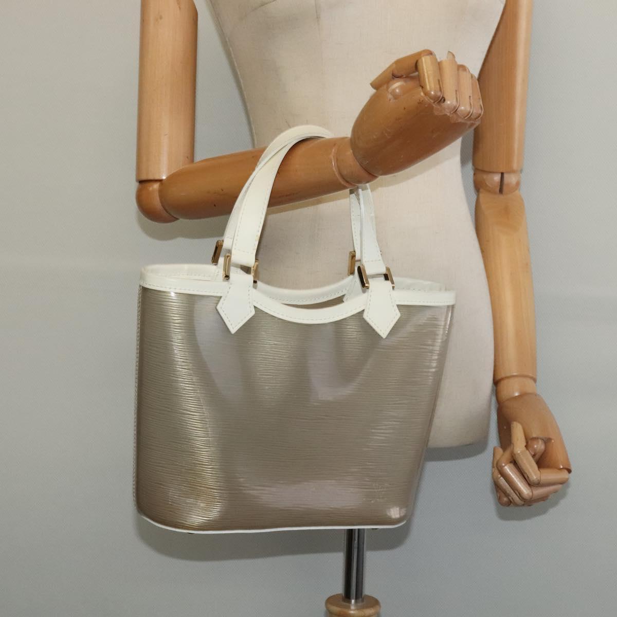 LOUIS VUITTON Epi Plage Mini Lagoon Bay Hand Bag White M92263 LV Auth 134761