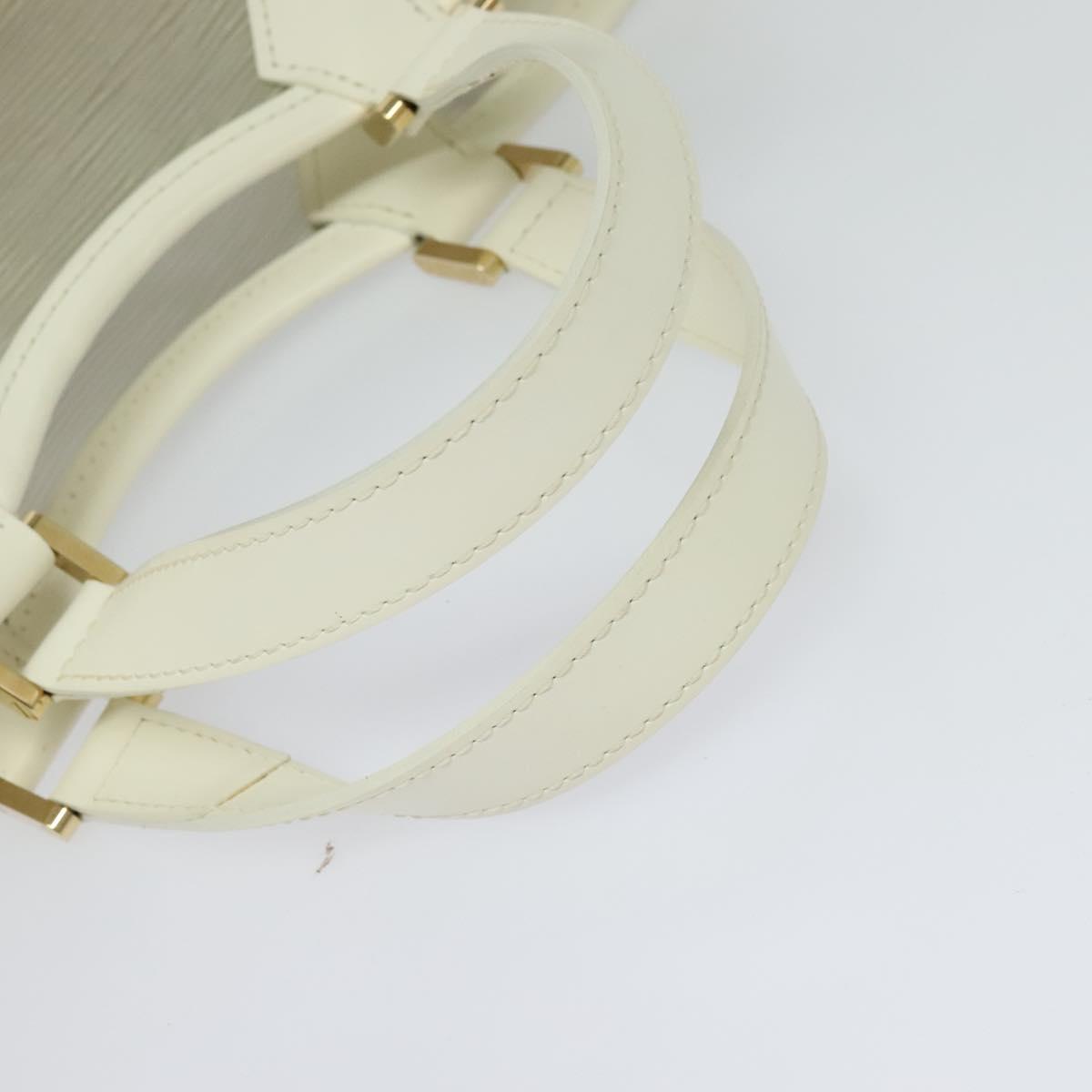 LOUIS VUITTON Epi Plage Mini Lagoon Bay Hand Bag White M92263 LV Auth 134761