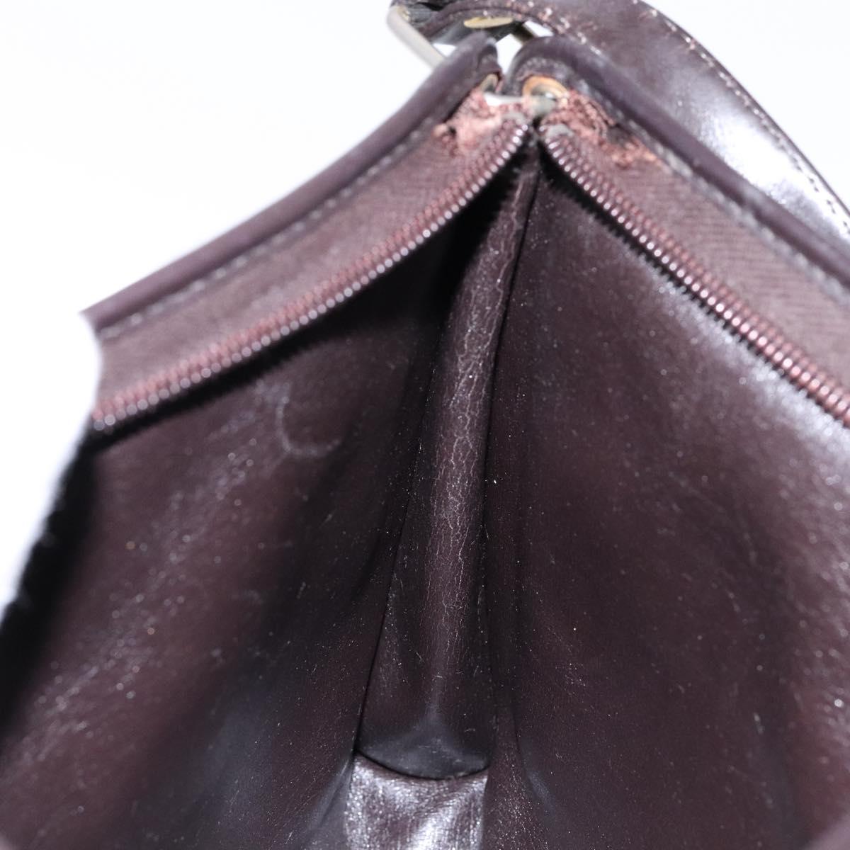 Christian Dior Trotter Canvas Shoulder Bag Brown Gold Auth 134767