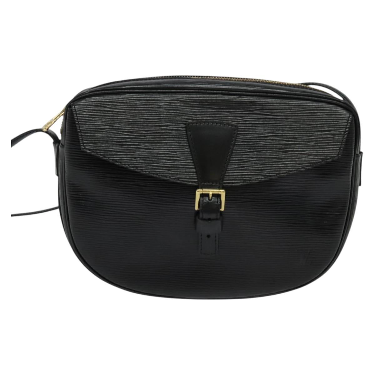 LOUIS VUITTON Epi Jeune Fille MM Shoulder Bag Black M52152 LV Auth 134781