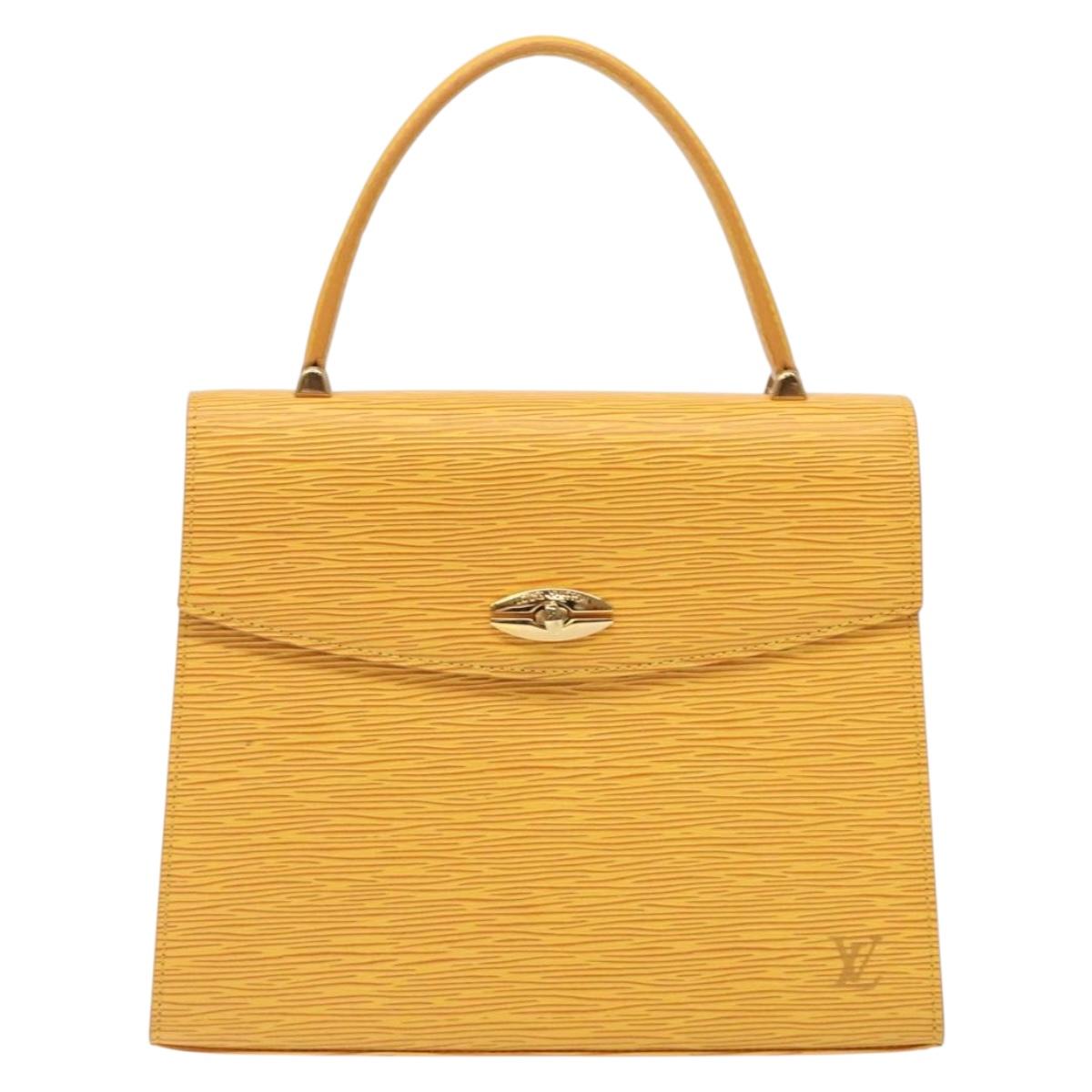 LOUIS VUITTON Epi Malesherbes Hand Bag Tassili Yellow Jonne M52379 Auth 134782