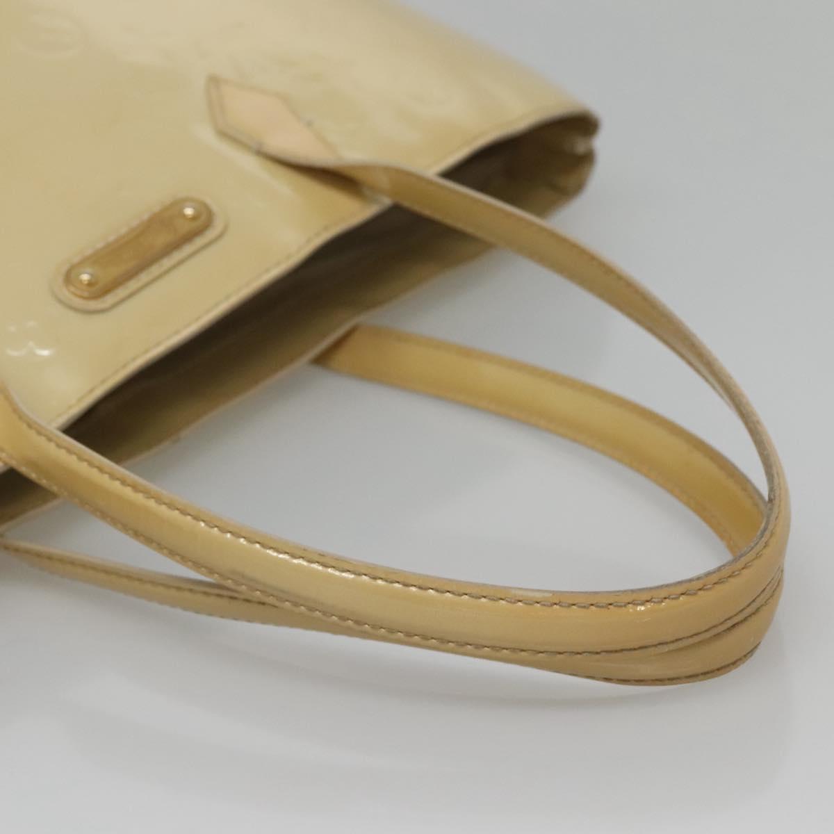 LOUIS VUITTON Monogram Vernis Wilshire MM Hand Bag Broncorail M91441 Auth 134792