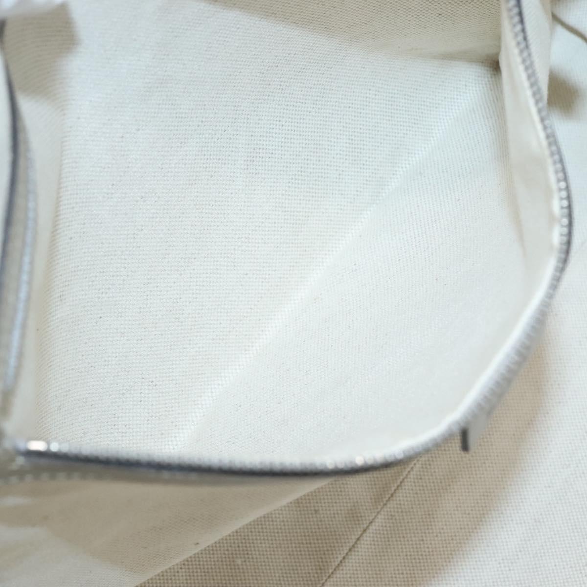 GUCCI GG implementation Tote Bag Silver 197953 Auth 134808