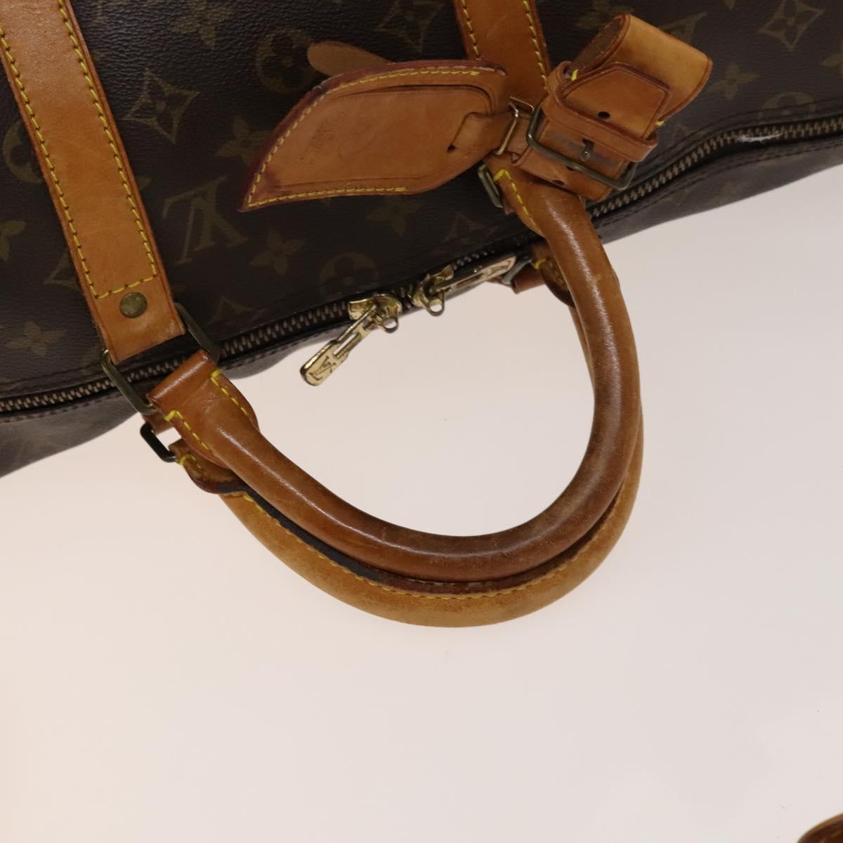 LOUIS VUITTON Monogram Keepall Bandouliere 50 Boston Bag M41416 LV Auth 134816