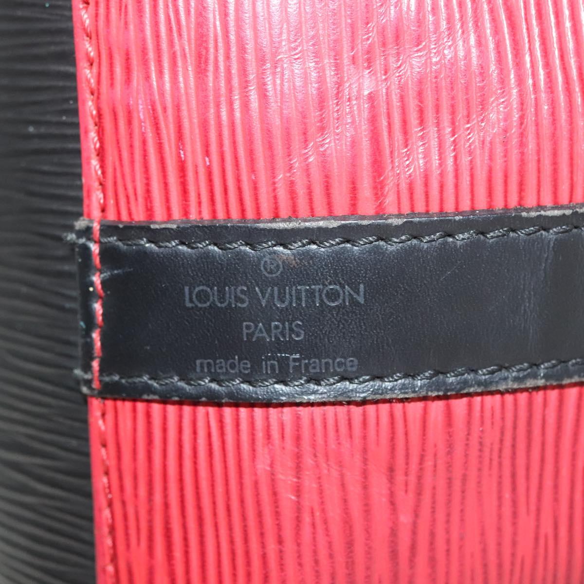 LOUIS VUITTON Epi Petit Noe Bag BiColor Black Red M44017 LV Auth 134840