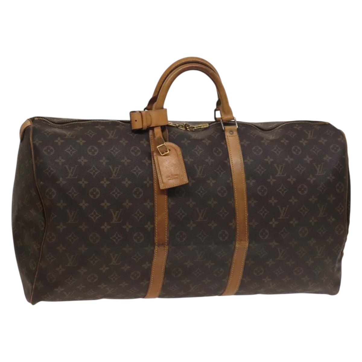 LOUIS VUITTON Monogram Keepall 60 Boston Bag M41422 LV Auth 134847