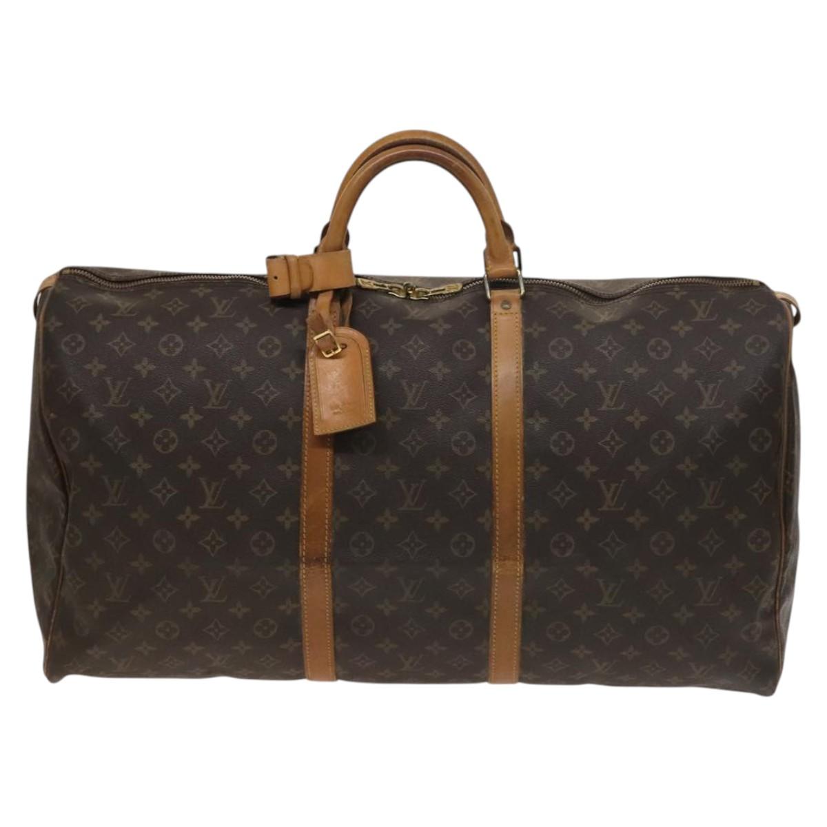 LOUIS VUITTON Monogram Keepall 60 Boston Bag M41422 LV Auth 134847