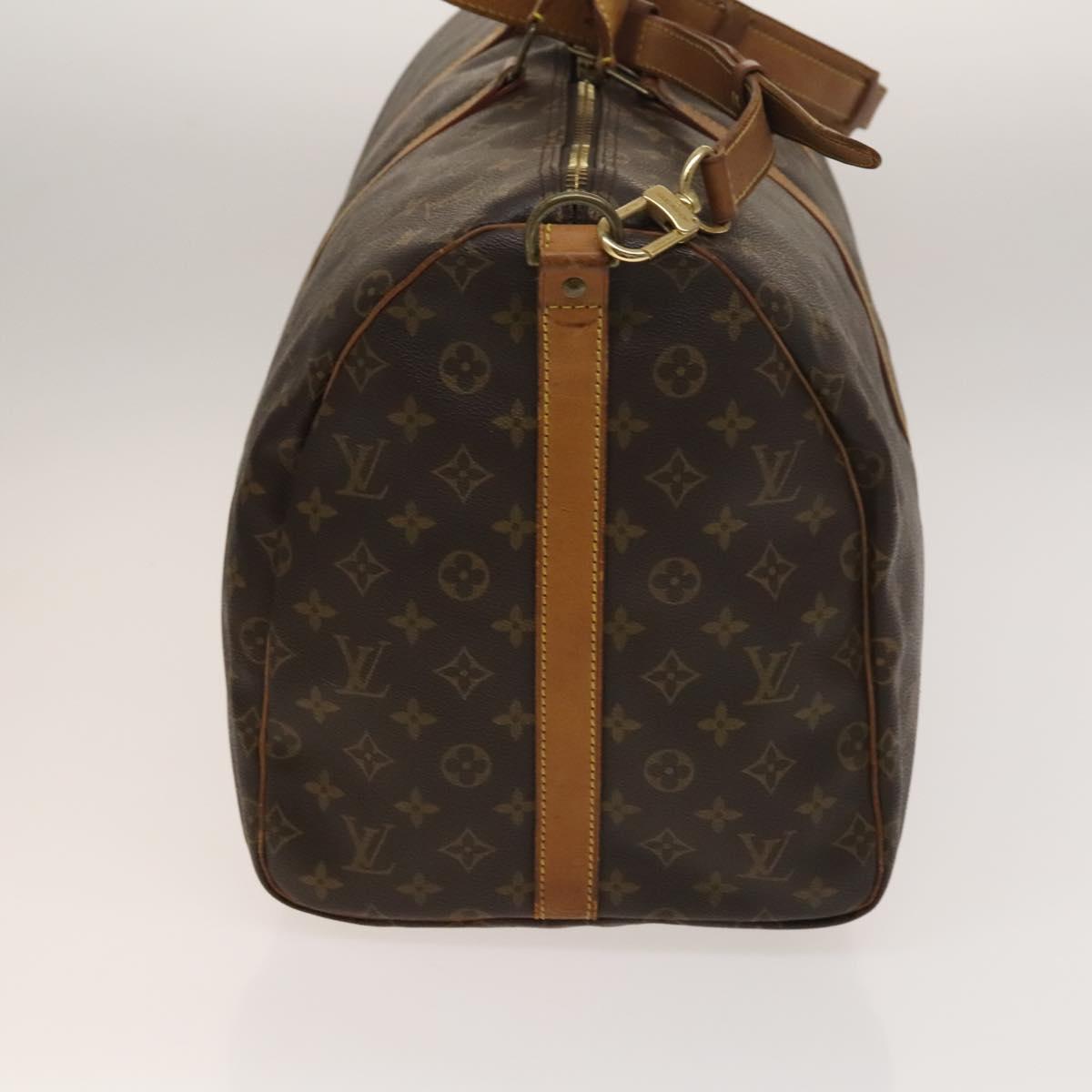 LOUIS VUITTON Monogram Keepall Bandouliere 55 Boston Bag M41414 LV Auth 134849