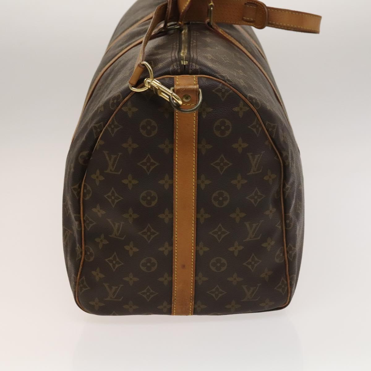 LOUIS VUITTON Monogram Keepall Bandouliere 55 Boston Bag M41414 LV Auth 134849
