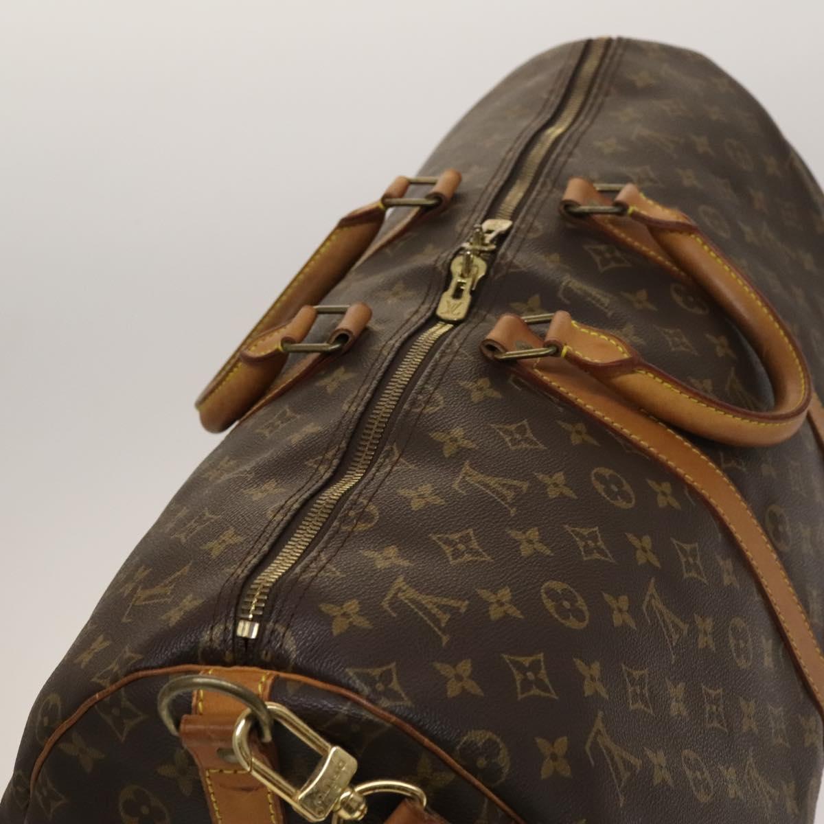 LOUIS VUITTON Monogram Keepall Bandouliere 55 Boston Bag M41414 LV Auth 134849