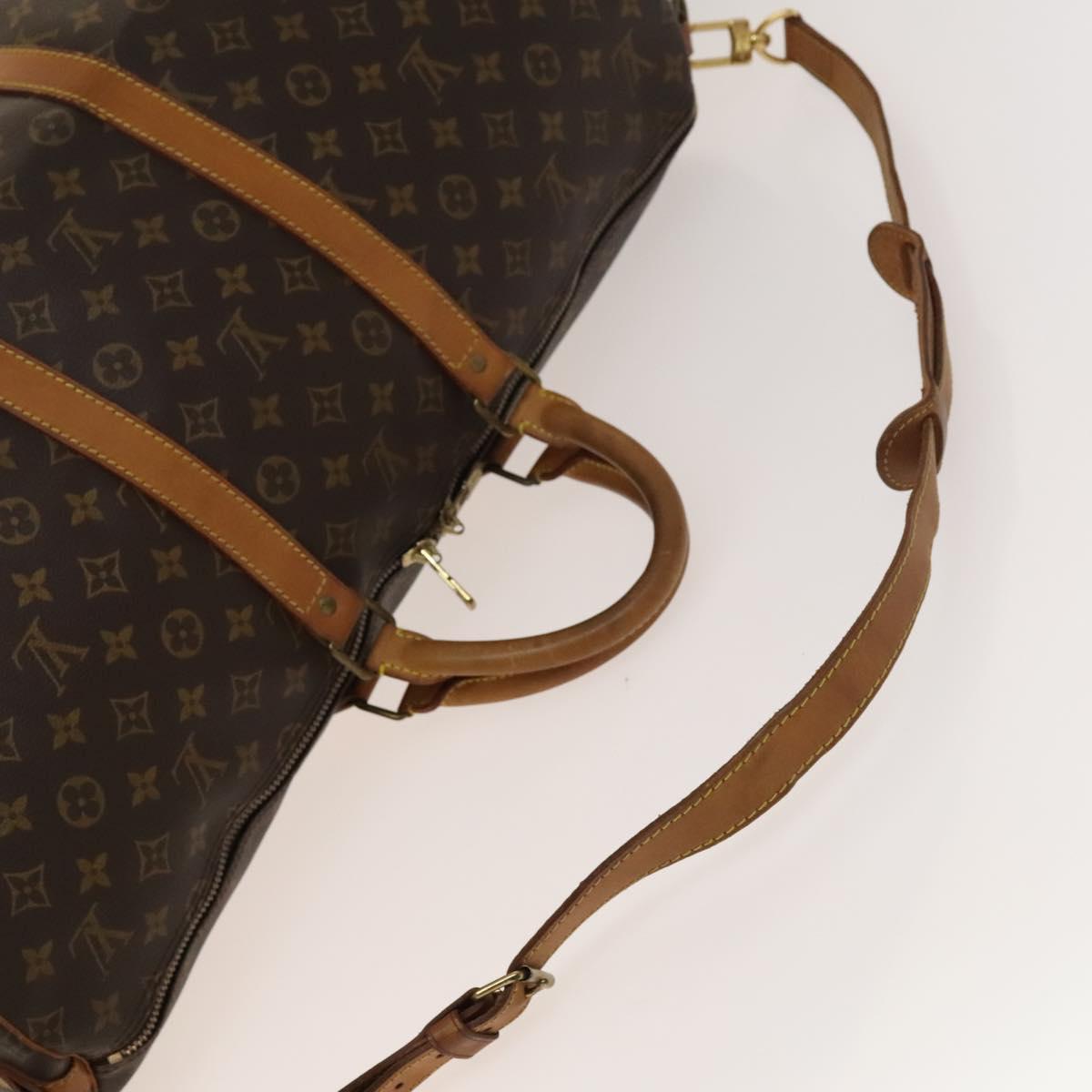LOUIS VUITTON Monogram Keepall Bandouliere 55 Boston Bag M41414 LV Auth 134849