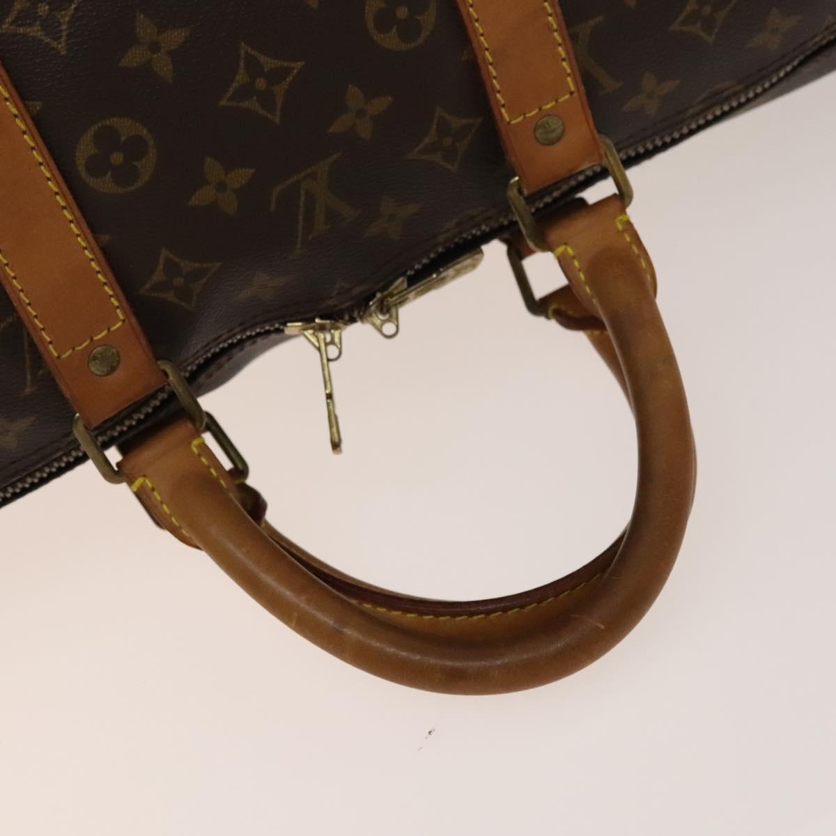 LOUIS VUITTON Monogram Keepall Bandouliere 55 Boston Bag M41414 LV Auth 134849