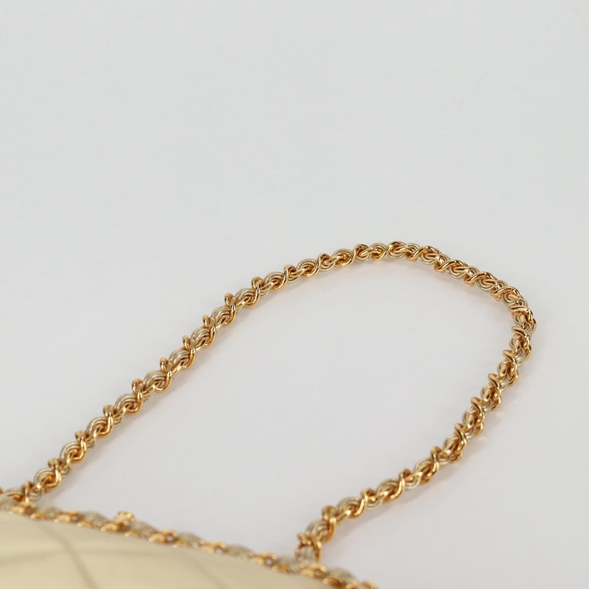CHANEL Matelasse Chain Shoulder Bag Leather Gold CC Auth 134853SM