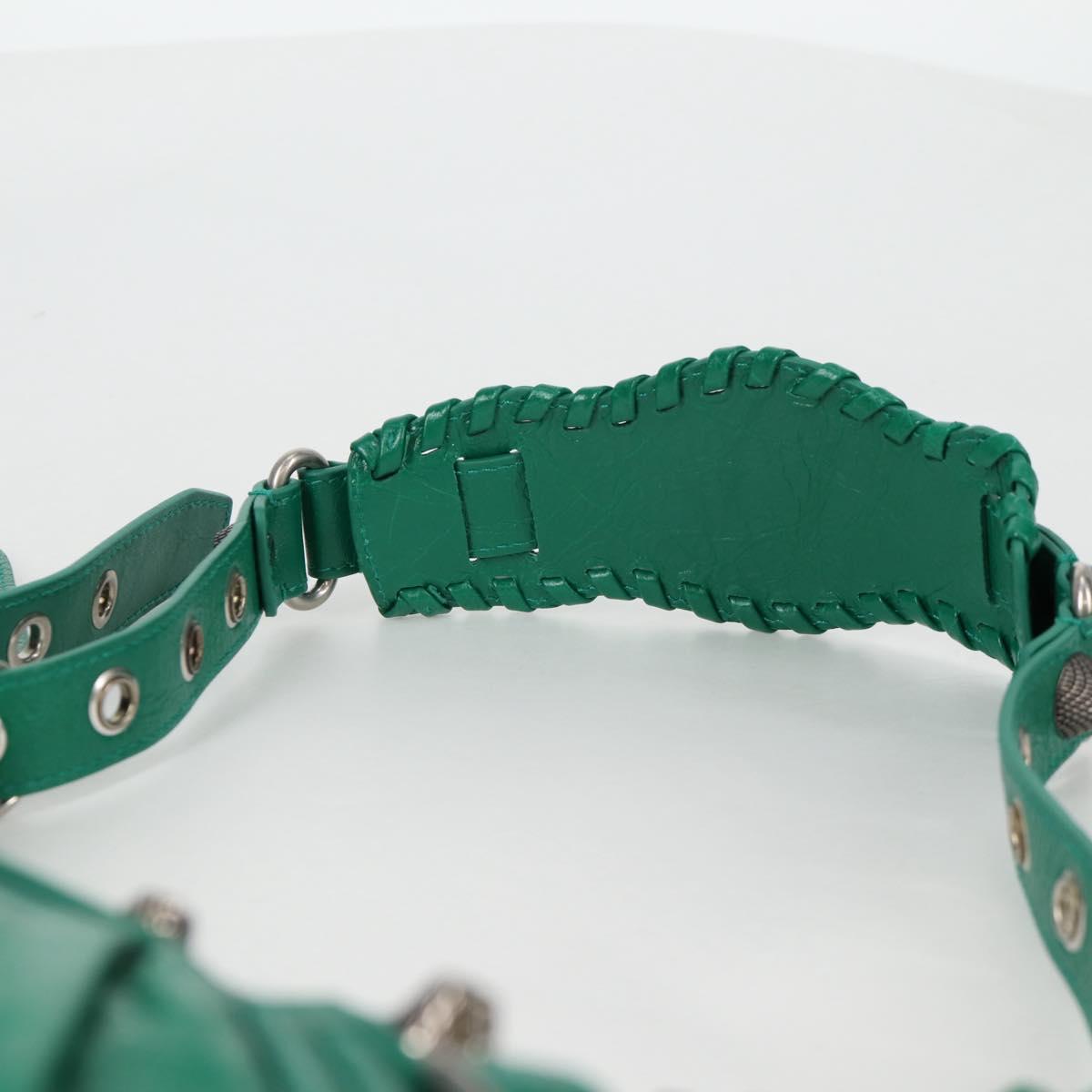 BALENCIAGA Le Cagole XS Shoulder Bag Leather 2way Green 671309 Auth 134862SAM