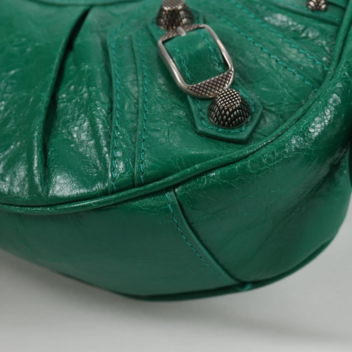 BALENCIAGA Le Cagole XS Shoulder Bag Leather 2way Green 671309 Auth 134862SAM