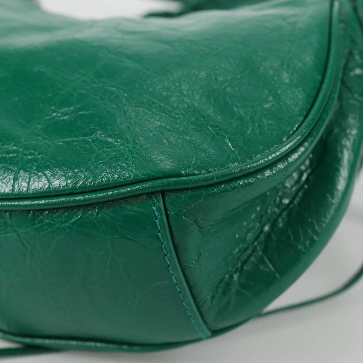 BALENCIAGA Le Cagole XS Shoulder Bag Leather 2way Green 671309 Auth 134862M