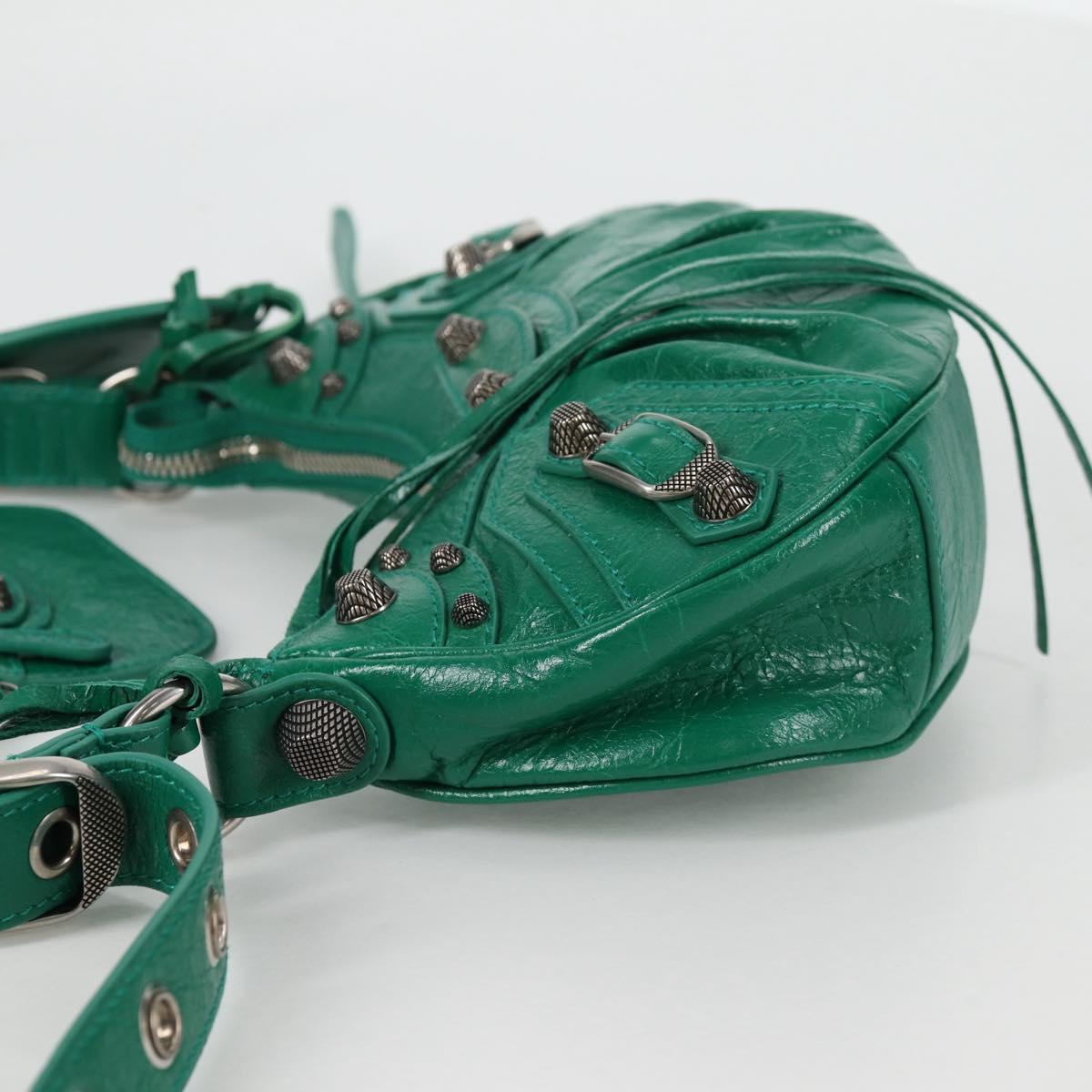 BALENCIAGA Le Cagole XS Shoulder Bag Leather 2way Green 671309 Auth 134862SAM