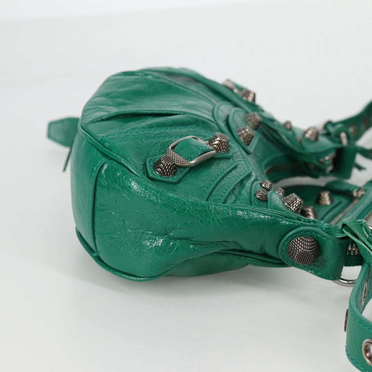 BALENCIAGA Le Cagole XS Shoulder Bag Leather 2way Green 671309 Auth 134862SAM