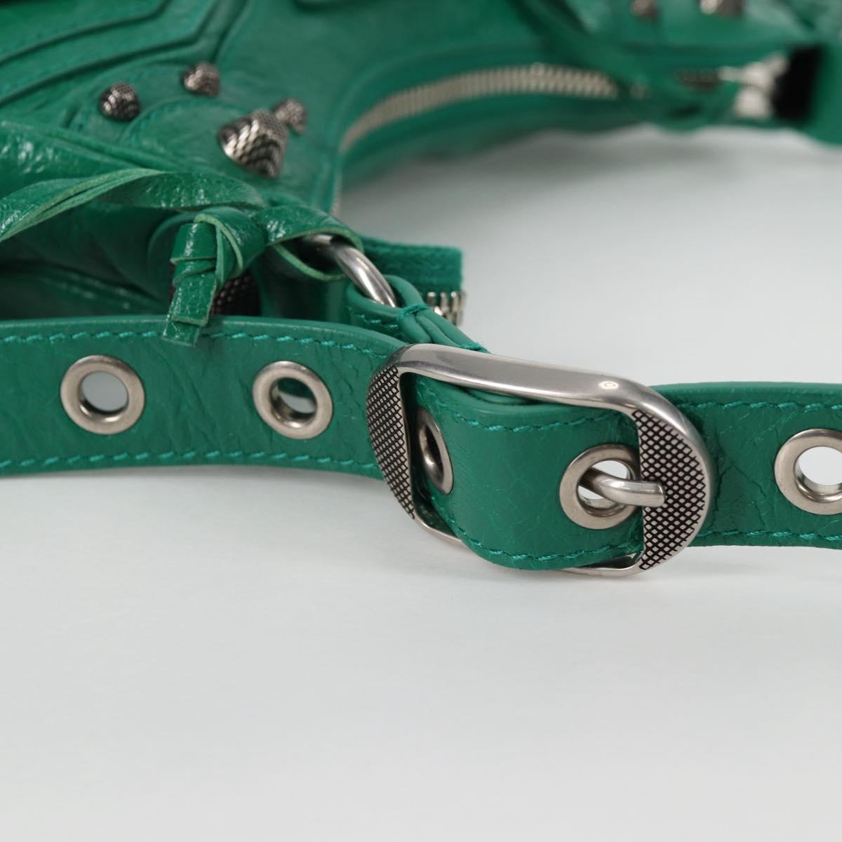 BALENCIAGA Le Cagole XS Shoulder Bag Leather 2way Green 671309 Auth 134862M