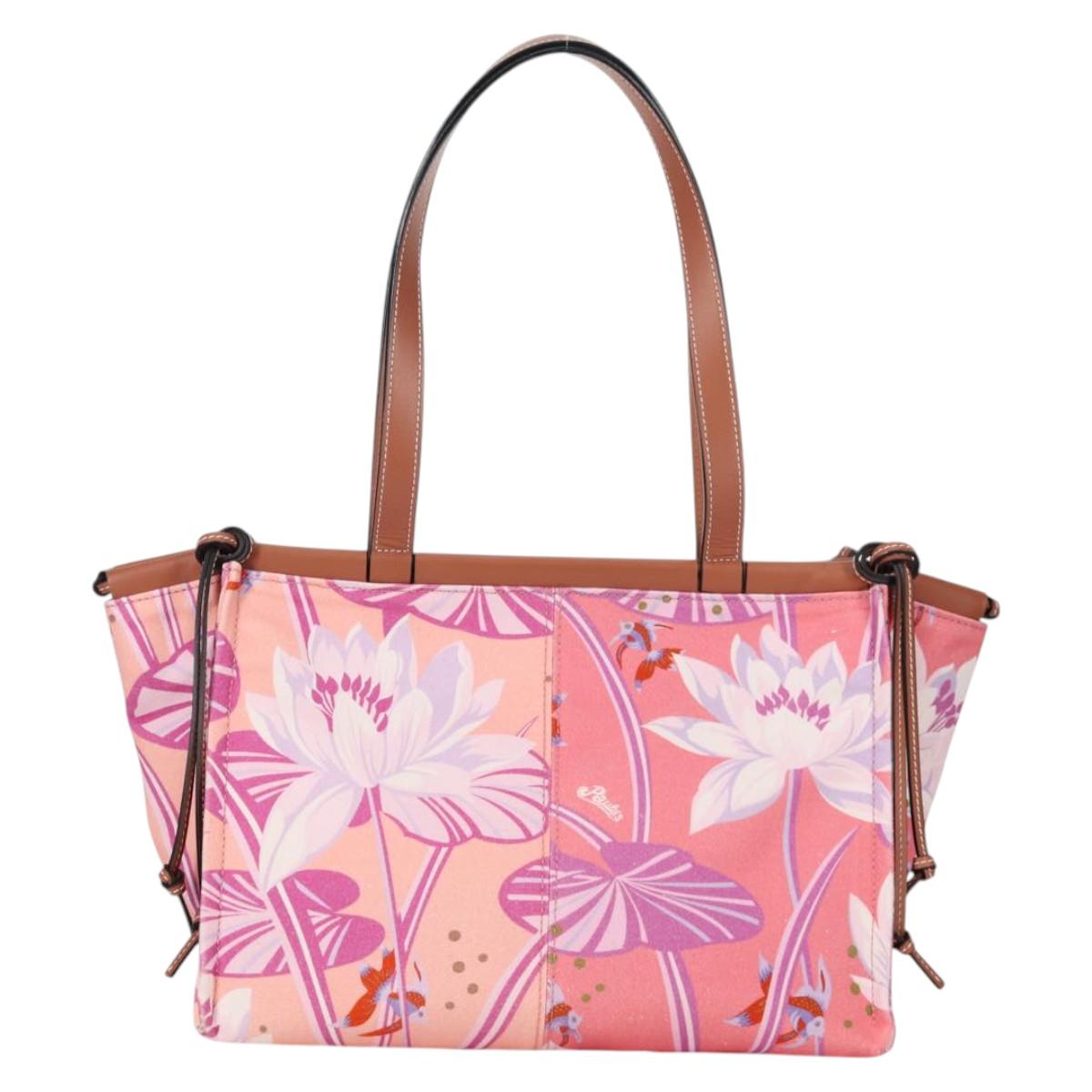 LOEWE Anagram Tote Bag Canvas Pink Auth 134869M