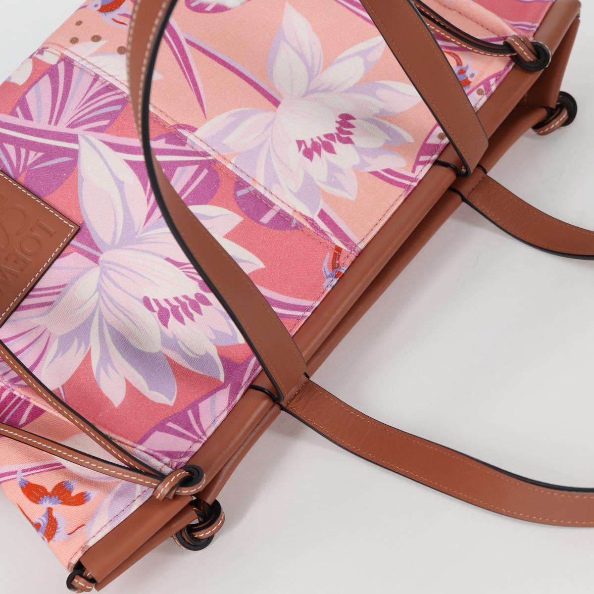 LOEWE Anagram Tote Bag Canvas Pink Auth 134869M