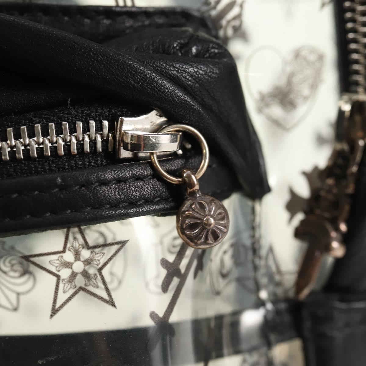 Chrome Hearts PVC BACK TO SCHOOL Backpack Vinyl Leather Black Auth 134876SAM