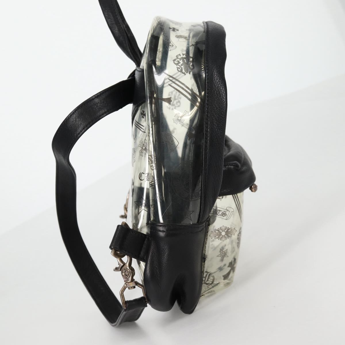 Chrome Hearts PVC BACK TO SCHOOL Backpack Vinyl Leather Black Auth 134876SAM