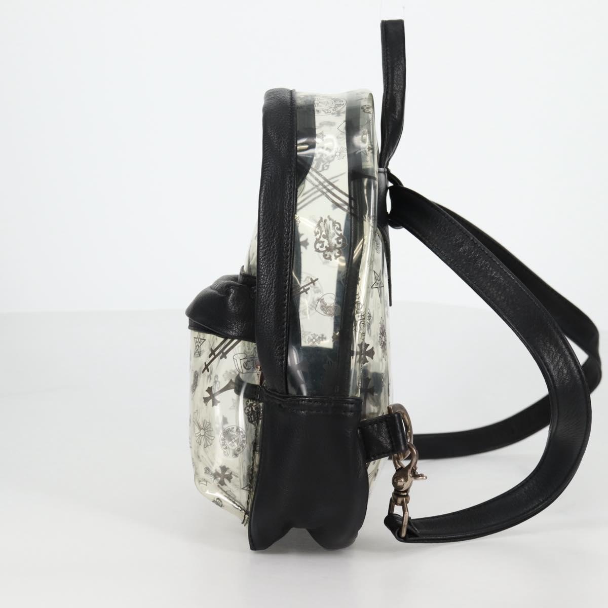 Chrome Hearts PVC BACK TO SCHOOL Backpack Vinyl Leather Black Auth 134876SAM