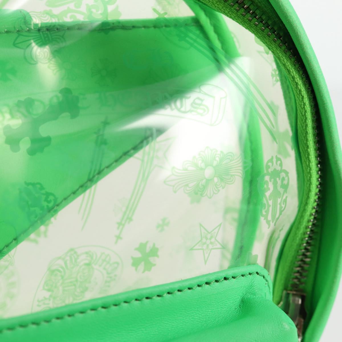 Chrome Hearts PVC BACK TO SCHOOL Backpack Vinyl Leather Green Auth 134877SAM