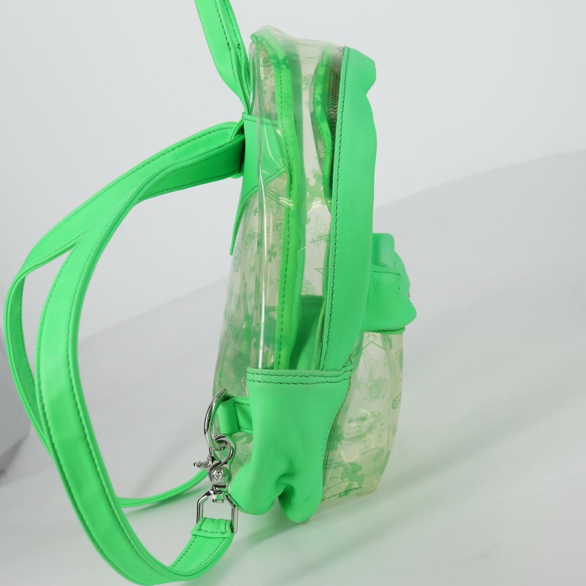 Chrome Hearts PVC BACK TO SCHOOL Backpack Vinyl Leather Green Auth 134877SAM