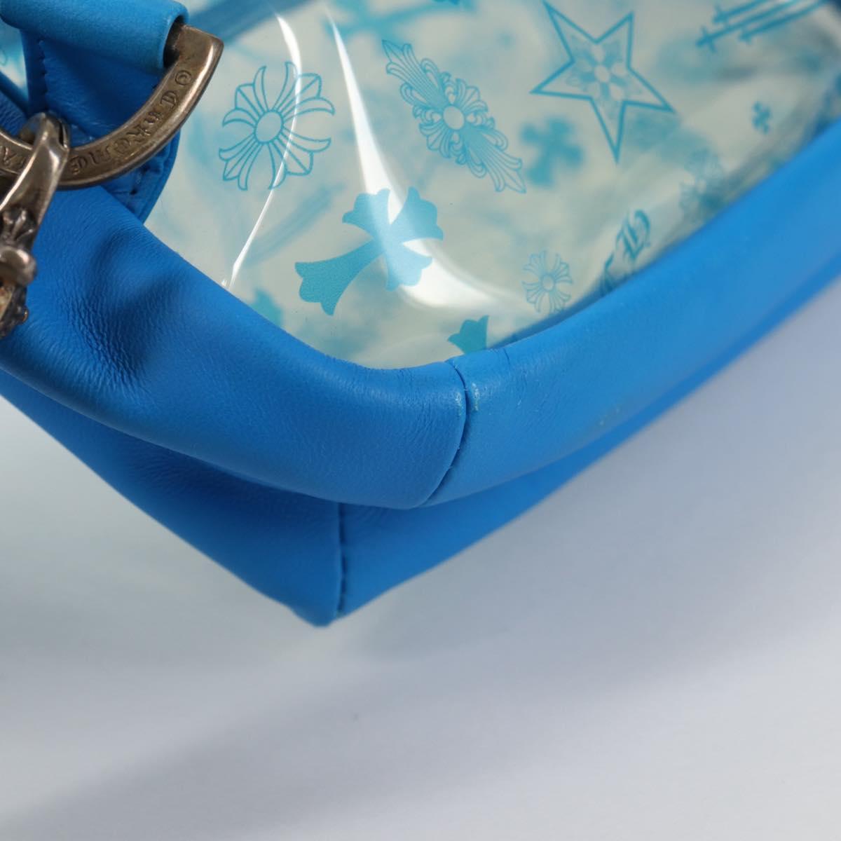 Chrome Hearts PVC BACK TO SCHOOL Backpack Vinyl Leather Blue Auth 134878SAM