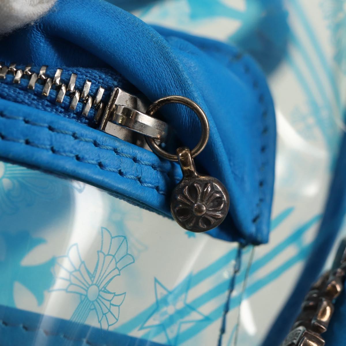 Chrome Hearts PVC BACK TO SCHOOL Backpack Vinyl Leather Blue Auth 134878SAM